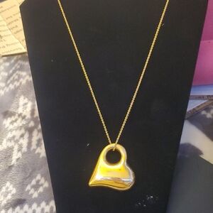 MONET Gold Heart Pendant Necklace